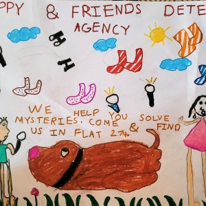 Cover art is by siblings and cousins Amogh Chauhan, Arika Chauhan, Yashvi Dutt and Tanush Dutt.