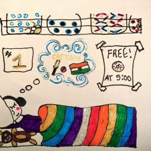 Cover Art by Inika Appiah Dominic, our 11-year-old friend and listener, for Ammu's Summer Holidays.
