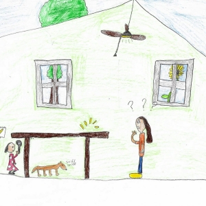 Cover Art by Pia Phadke, our 9-year-old friend and listener, for The case of the missing wallet.