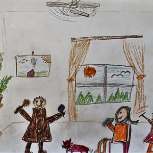 Cover Art by Rayaan Singh, our 7.5-year-old friend and listener, for The case of the missing wallet.
