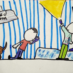Cover Art by Seher Sekhon, our 7-year-old friend and listener, for The case of the missing wallet.